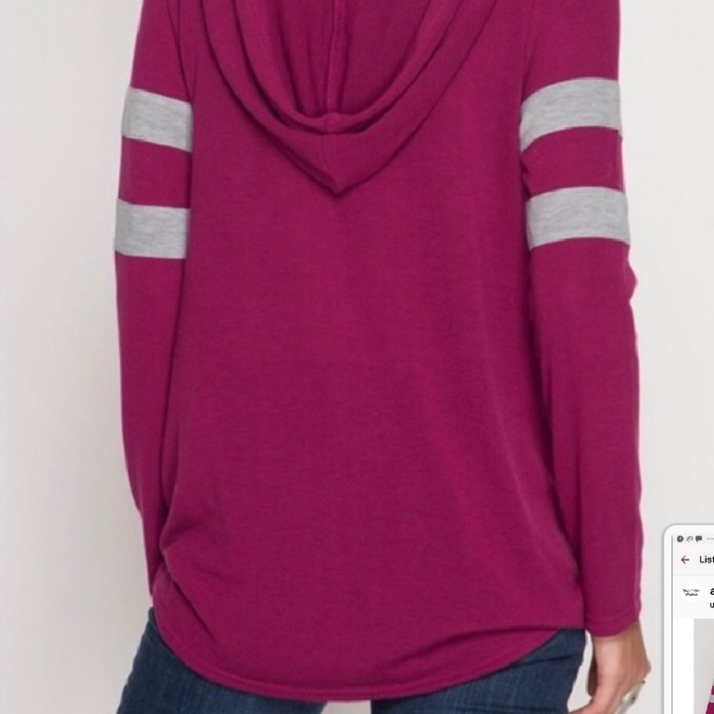 Twisted Knot Magenta Hoodie - Picture 2 of 7